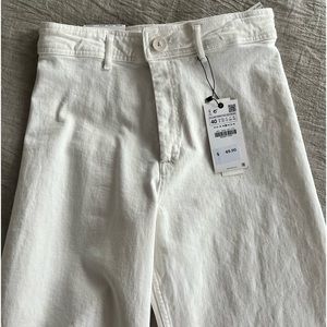 Zara The Marine Straight Pants Off White Size 8